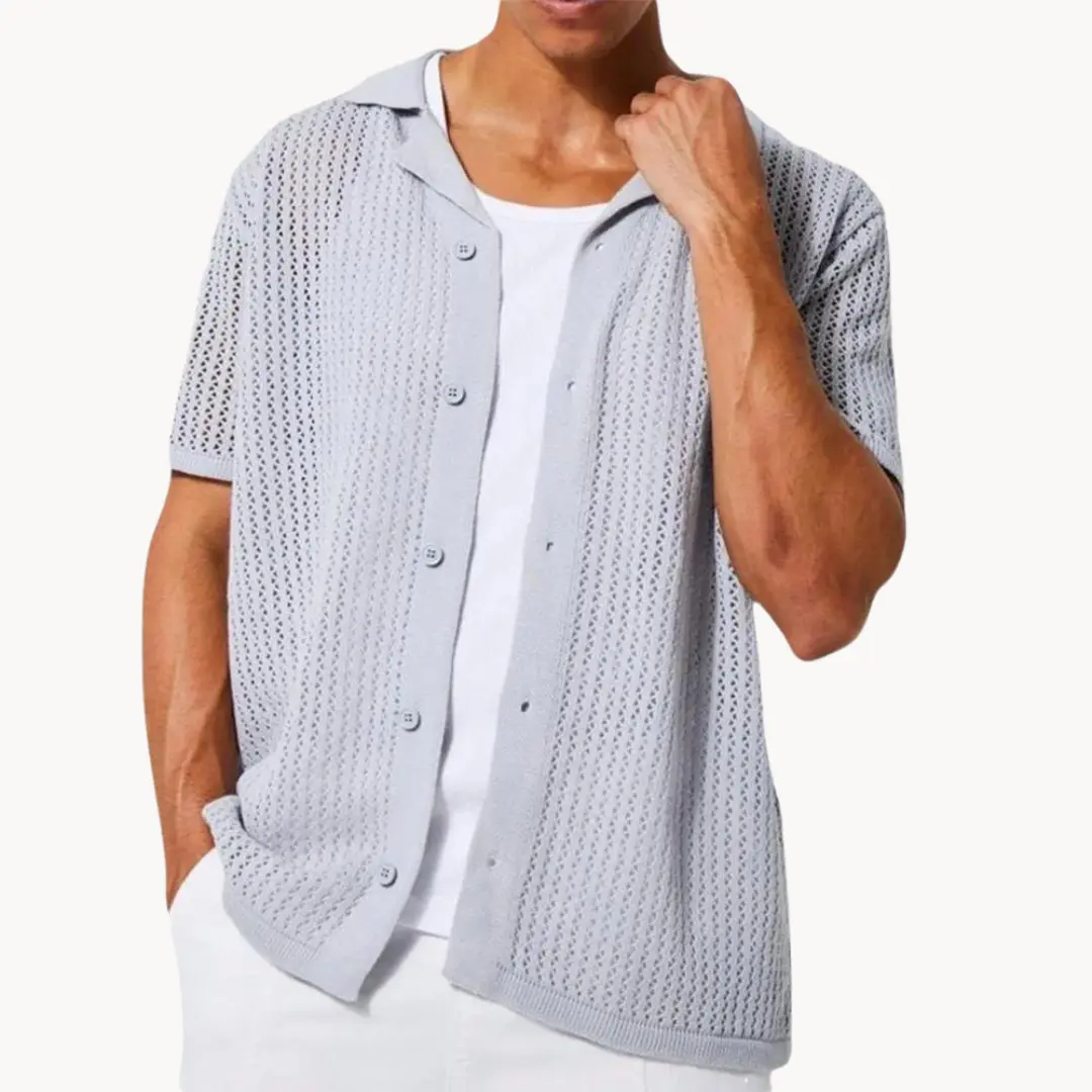 Sahara Mesh Full Placket - Polo CASA LARO