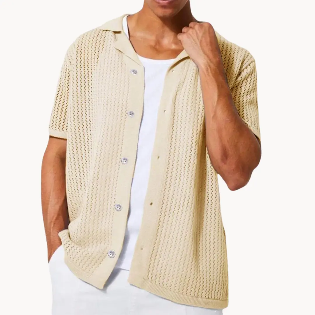 Sahara Mesh Full Placket - Polo CASA LARO