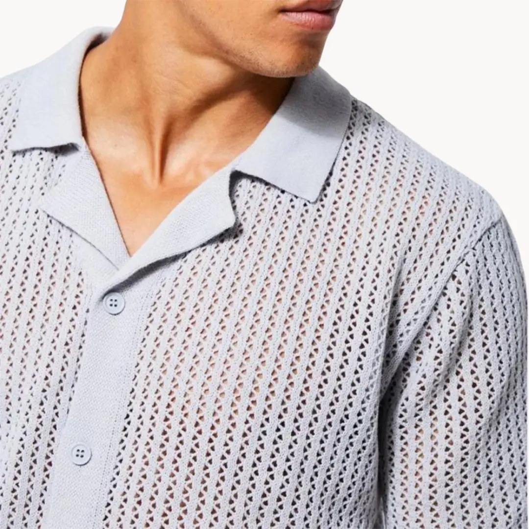 Sahara Mesh Full Placket - Polo CASA LARO