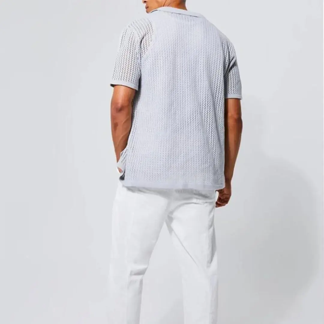 Sahara Mesh Full Placket - Polo CASA LARO