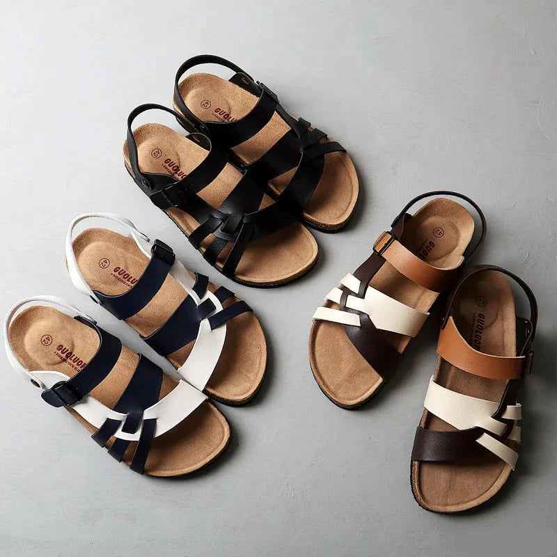 Genuine Leather Strappy - Sandals