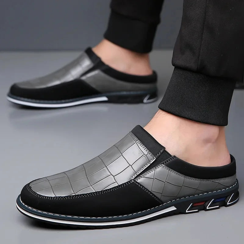 Cavari Leather Slip-On - Mules