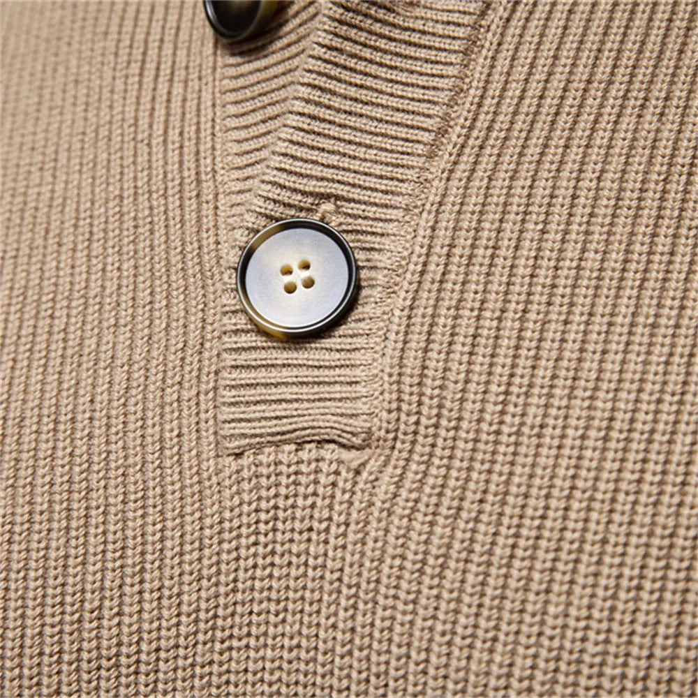 Button Mock Neck - Sweater
