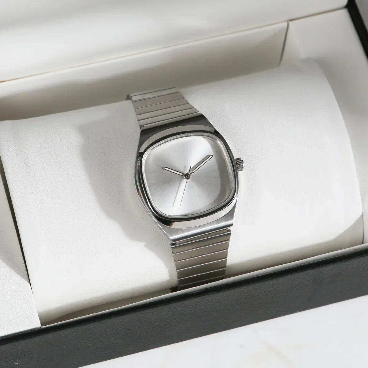 Minimalist Black Leather Strap - Watch