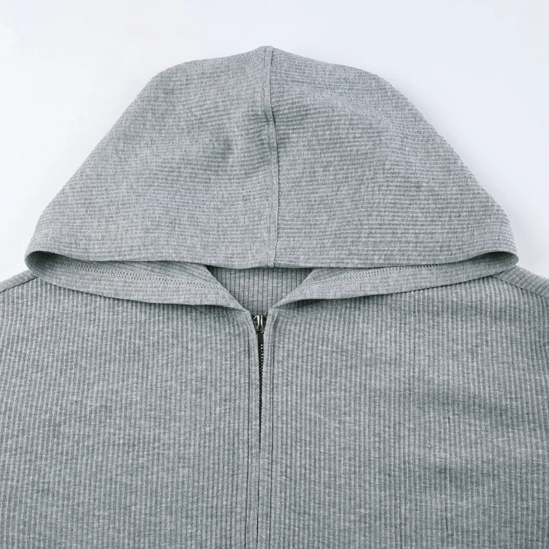 Ribbed Knit Loungewear - Two-Piece Set