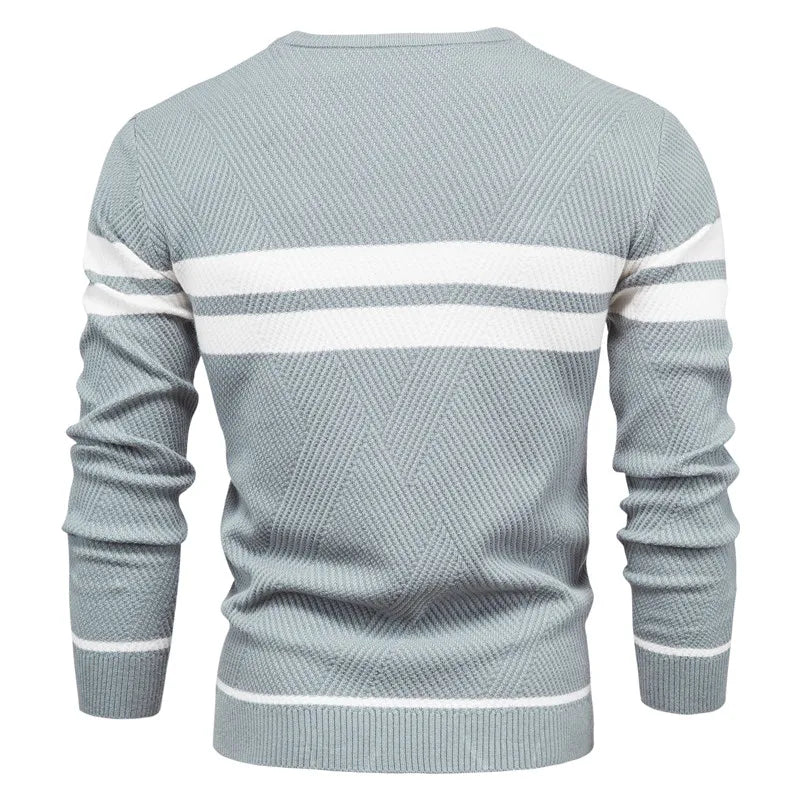 Striped Cotton Crewneck - Sweater