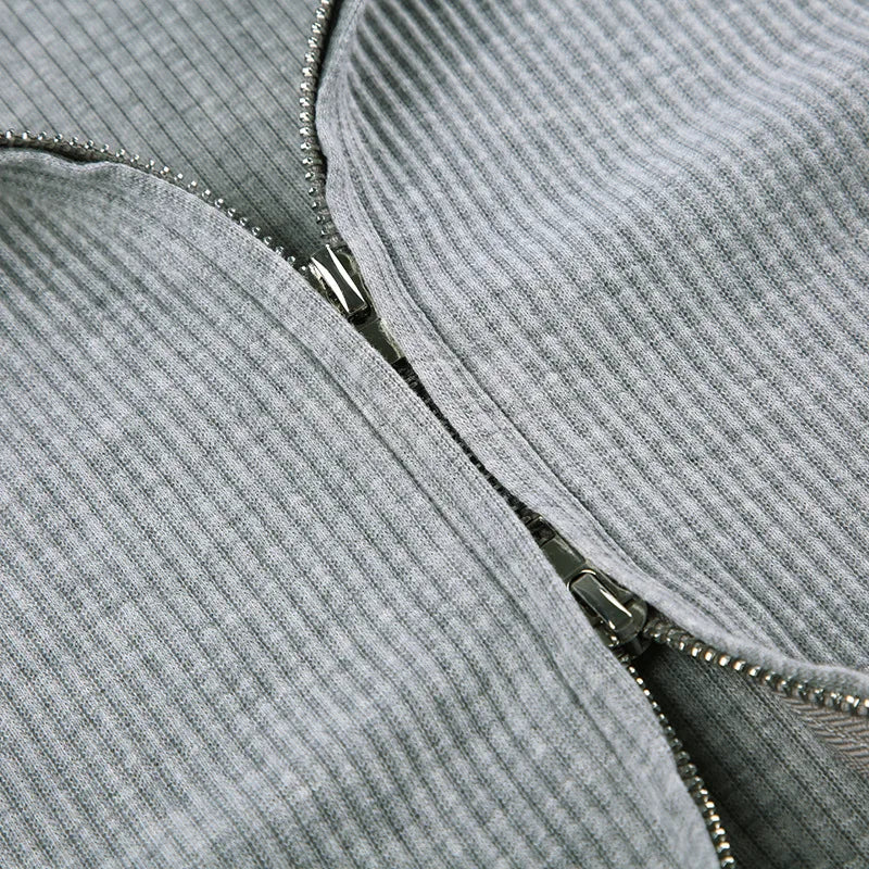 Ribbed Knit Loungewear - Two-Piece Set
