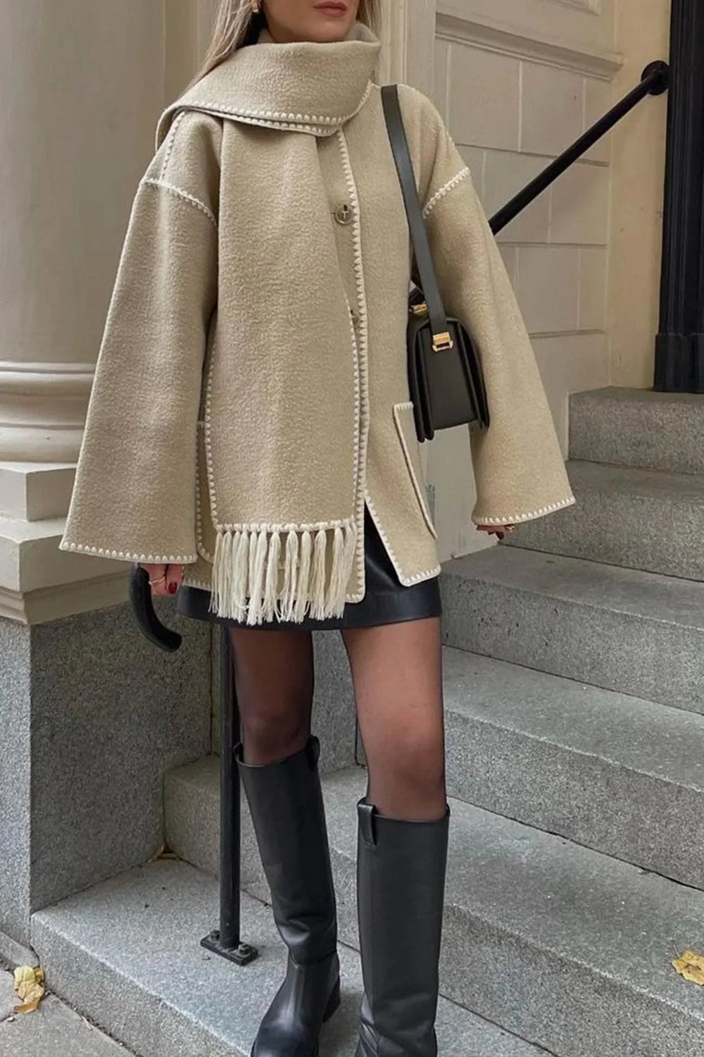 Scarf Collar - Coat CASA LARO