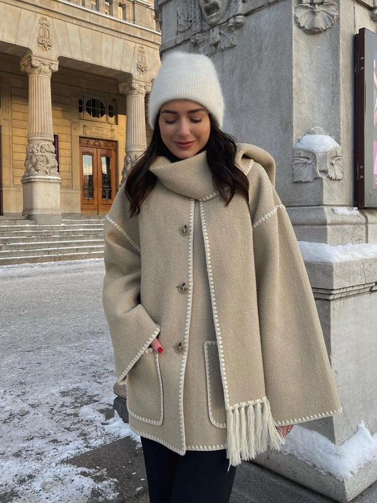 Scarf Collar - Coat CASA LARO