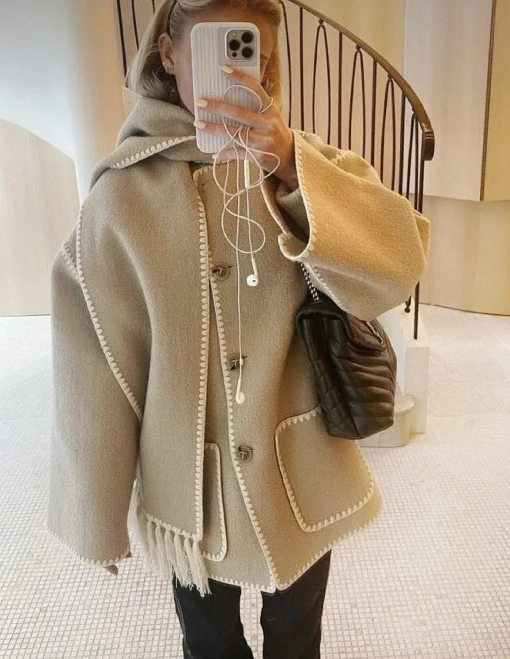 Scarf Collar - Coat CASA LARO