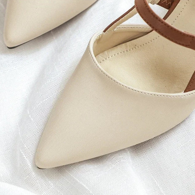 Amira Leather Pointed Toe - Heels