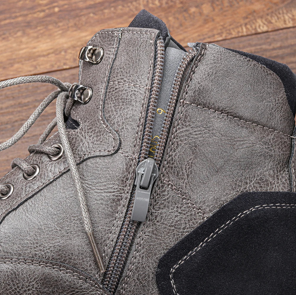 Brown Rugged Leather Western - Boots
