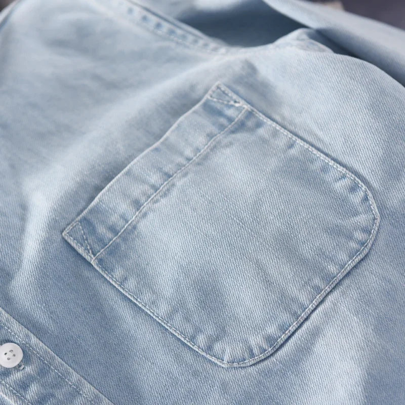 Indigo Denim Button-Down - Shirt