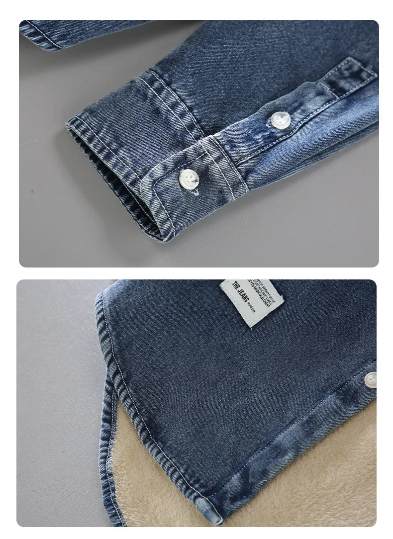 Lined Denim Button-Up - Shirt