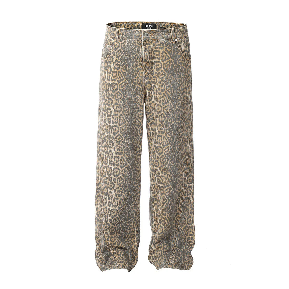 Leopard Print Baggy - Jeans