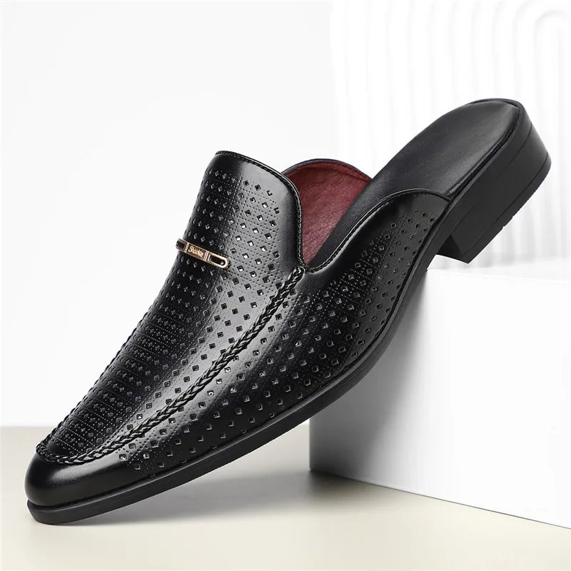 Genuine Leather Slip-On - Mules