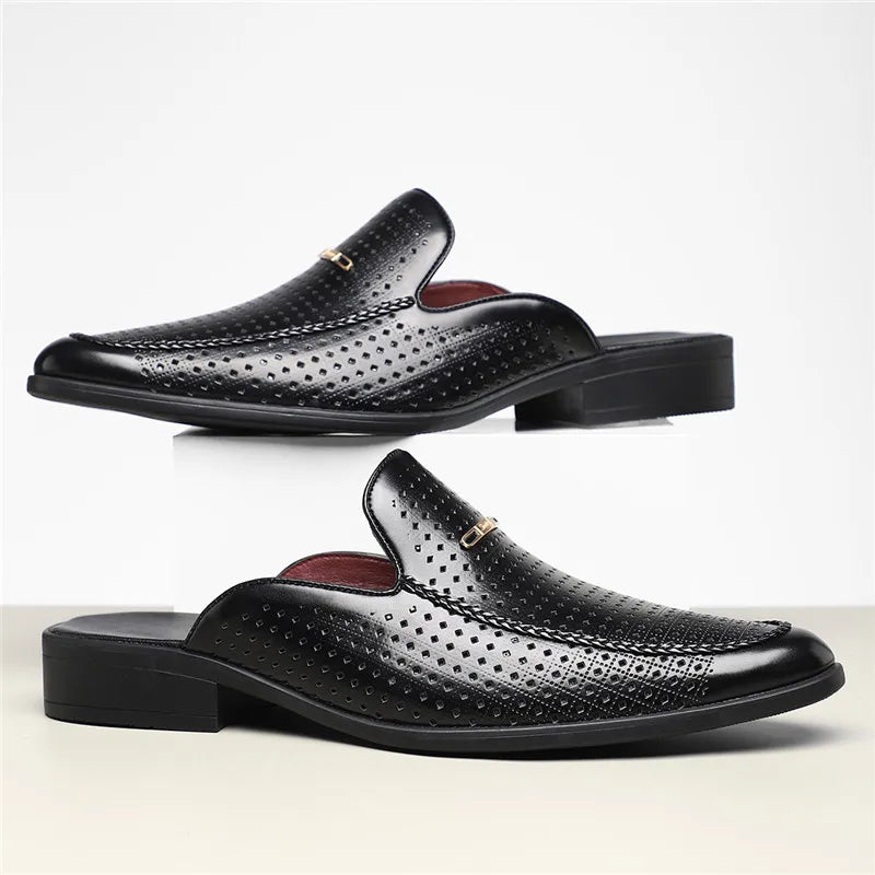Genuine Leather Slip-On - Mules