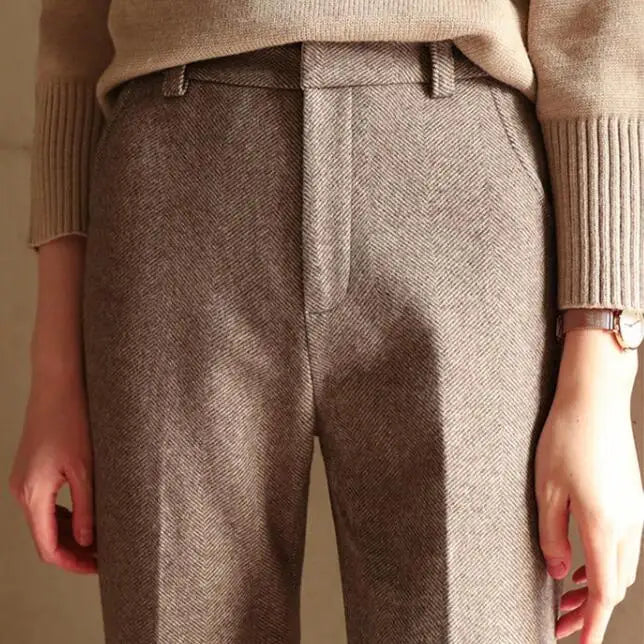 Tailored Wool Straight Leg - Trouser