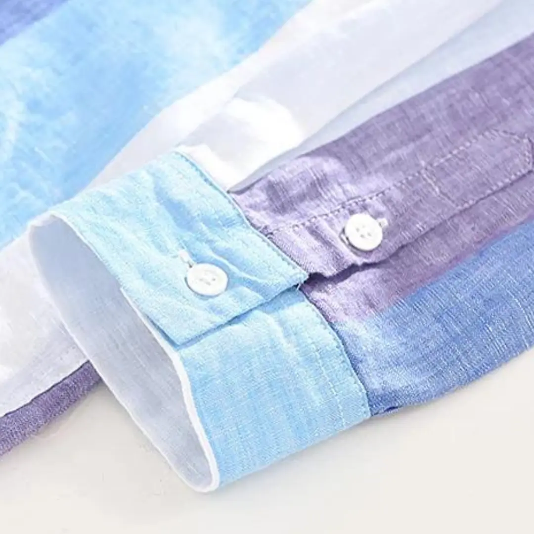 Seascape Stripe Linen Button-Down - Shirt CASA LARO