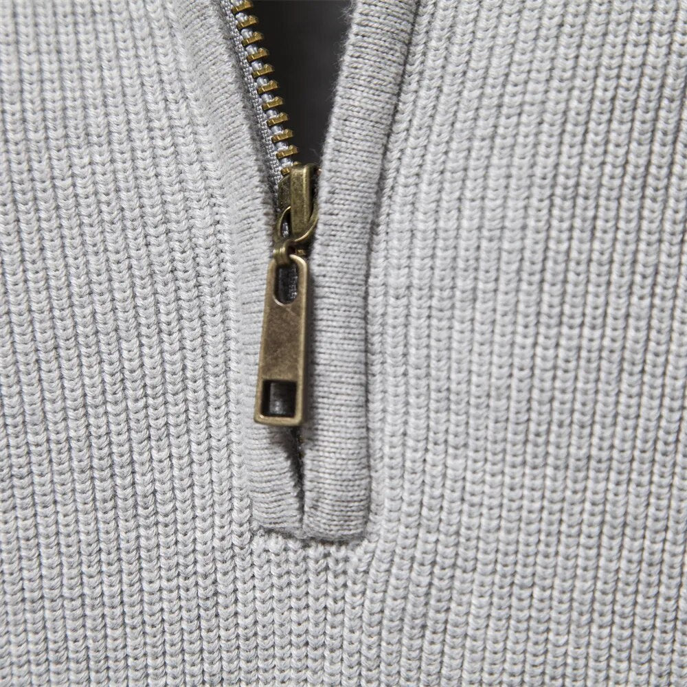 Moss Green Quarter Zip - Sweater
