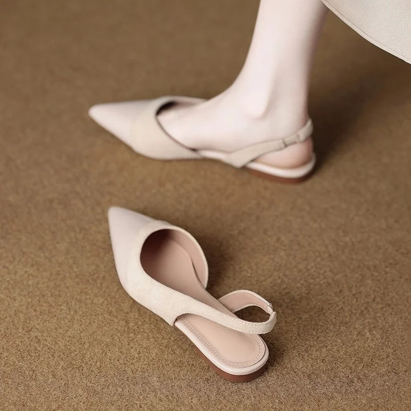 Cina Leather Slingback - Heels