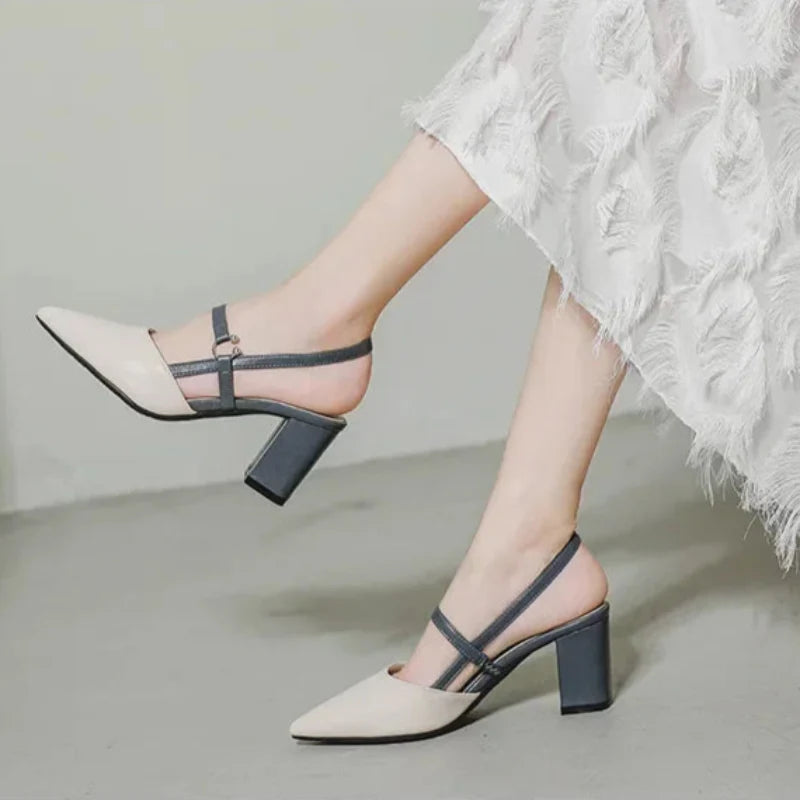 Amira Leather Pointed Toe - Heels