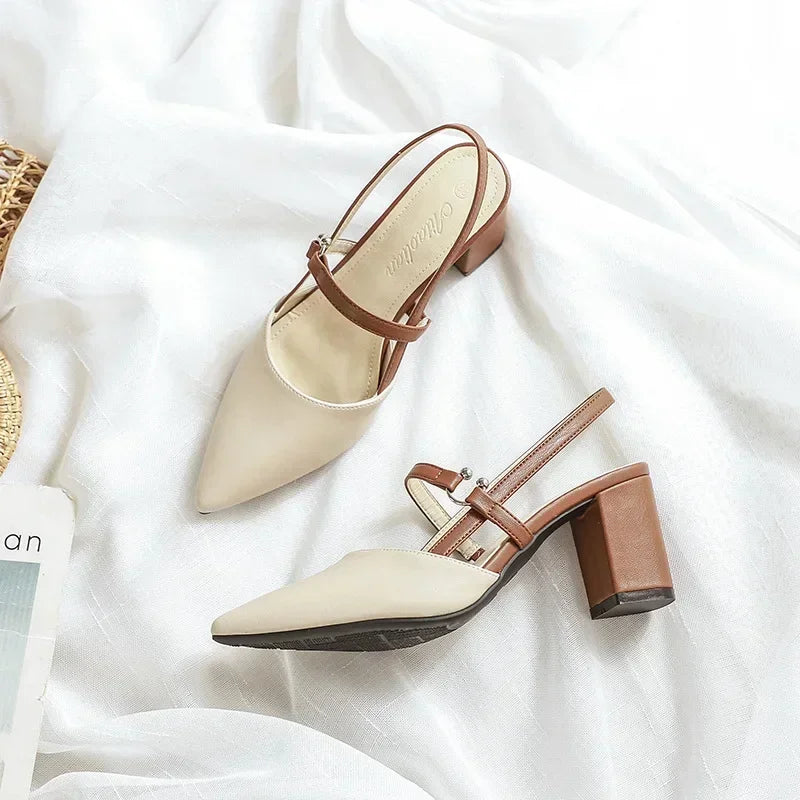 Amira Leather Pointed Toe - Heels