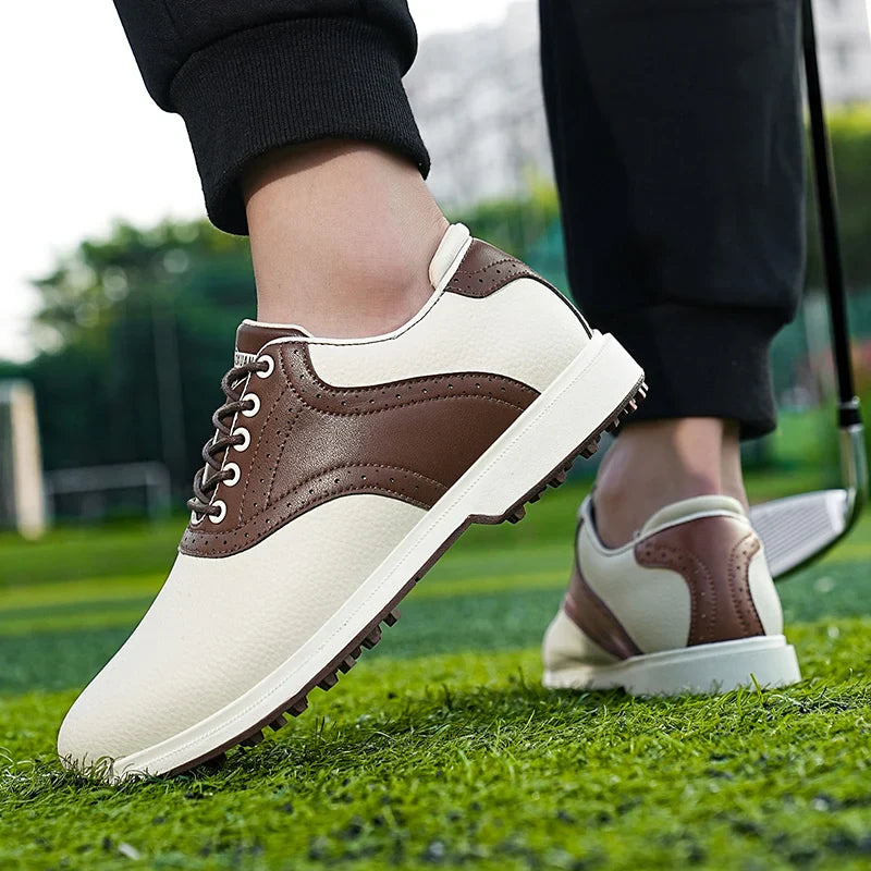 Waterproof Leather Spikeless - Golf Shoes