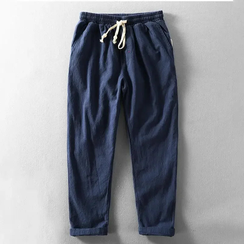 Tailored Linen Straight-Leg - Trousers