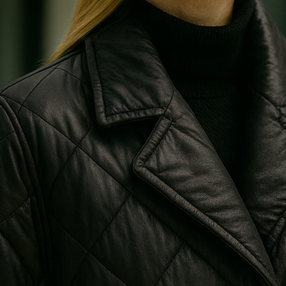 Shanaia - Quilted Coat with Leopard Lining CASA LARO WOMEN