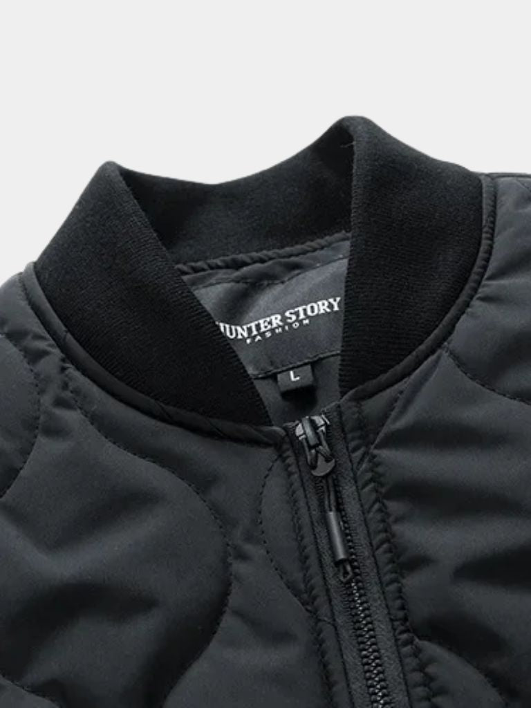 Sherpa Sleeves Padded Bomber Jacket - Casa  Laro CASA LARO