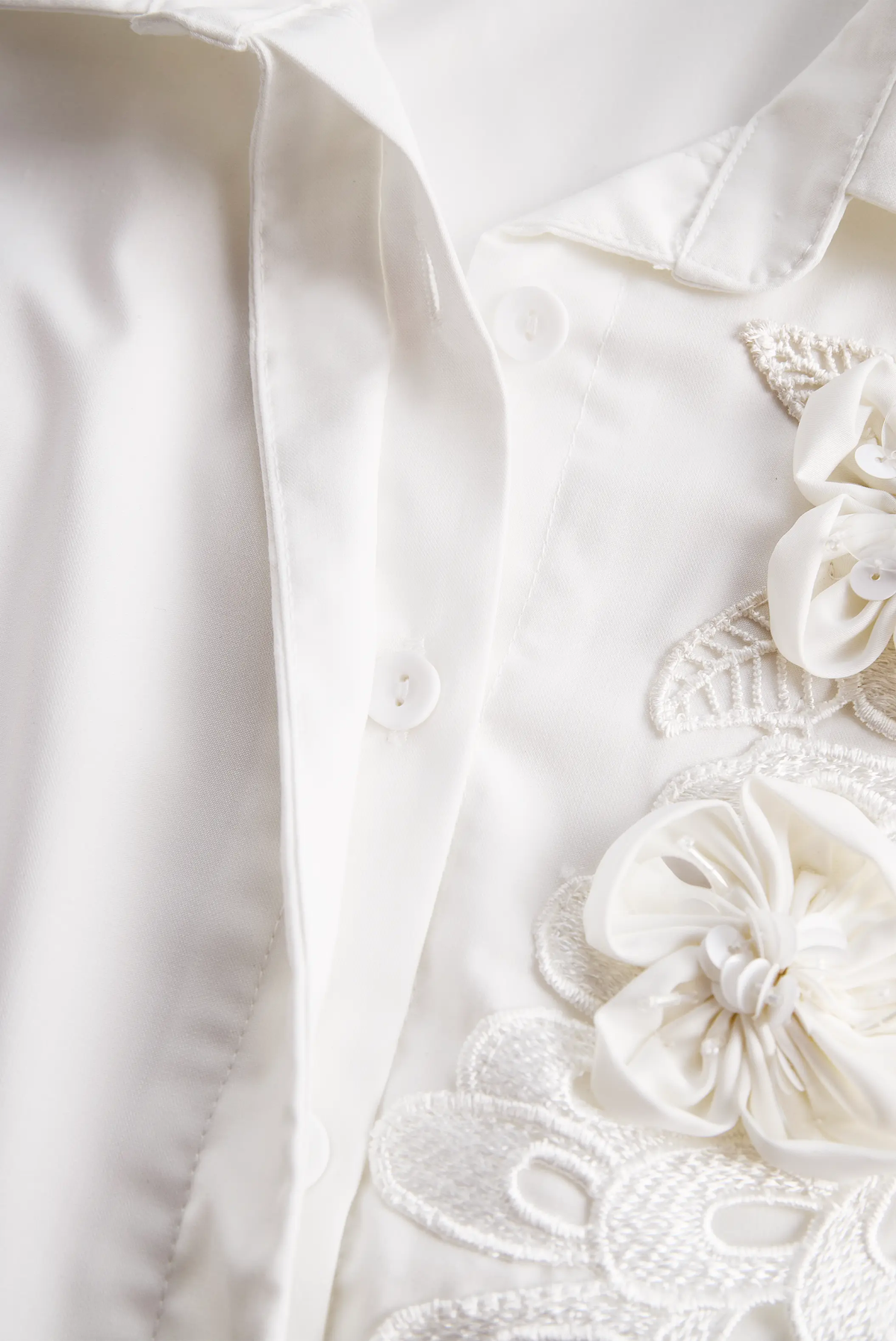 Sleeveless 3D Floral Appliqué Summer Top - T-Shirt CASA LARO