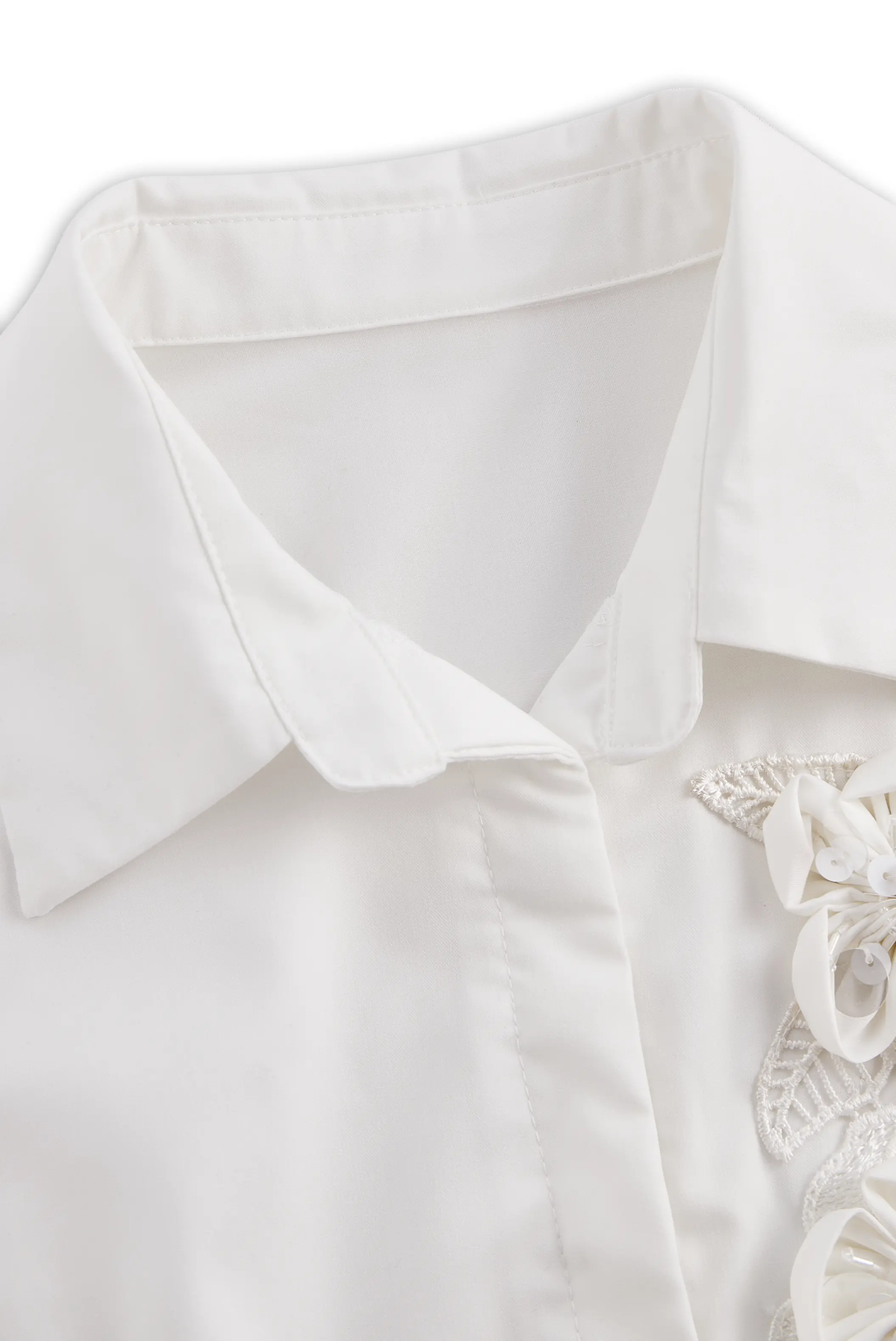 Sleeveless 3D Floral Appliqué Summer Top - T-Shirt CASA LARO