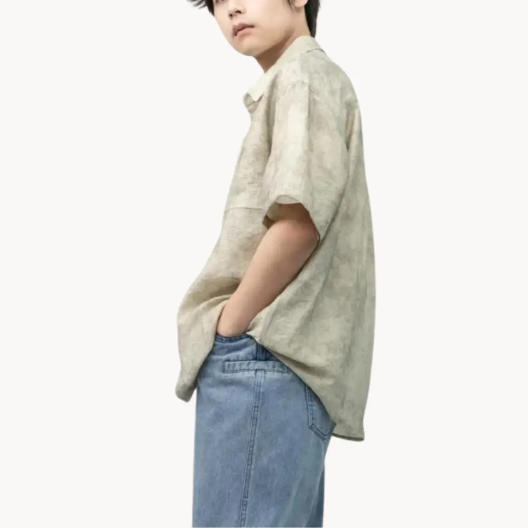 Soft Linen Camp Collar - Shirt CASA LARO