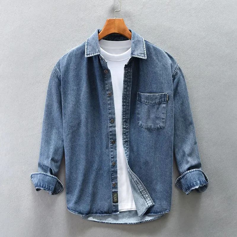 Stone-Washed Denim - Shirt CASA LARO MEN
