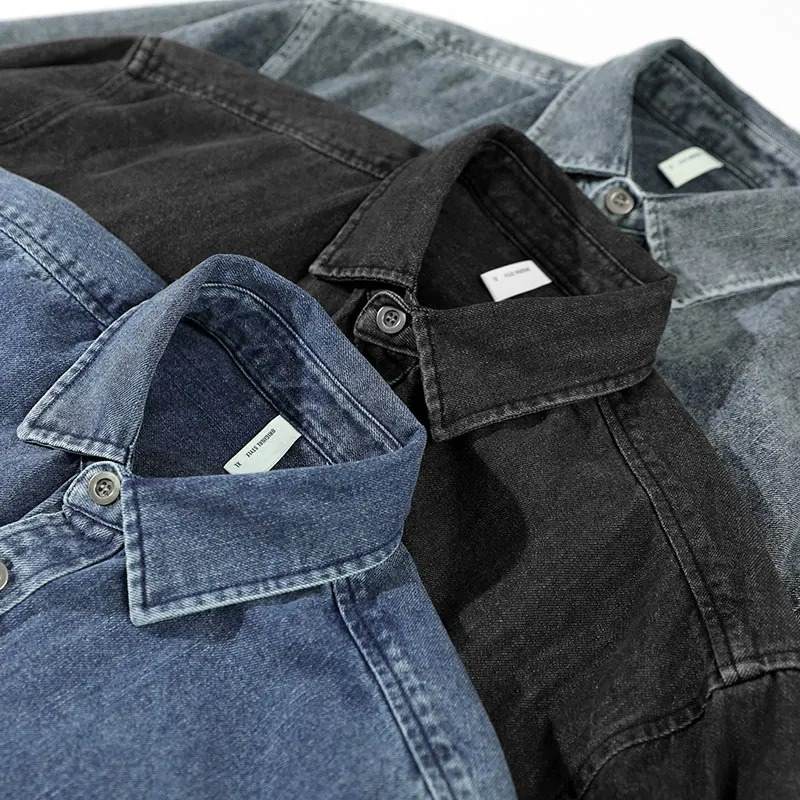 Stone-Washed Denim - Shirt CASA LARO MEN