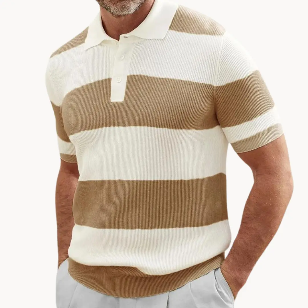 Striped Damask Knit - Polo CASA LARO