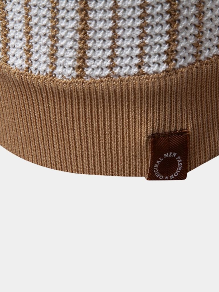 Striped Knit Polo Shirt - Casa  Laro CASA LARO