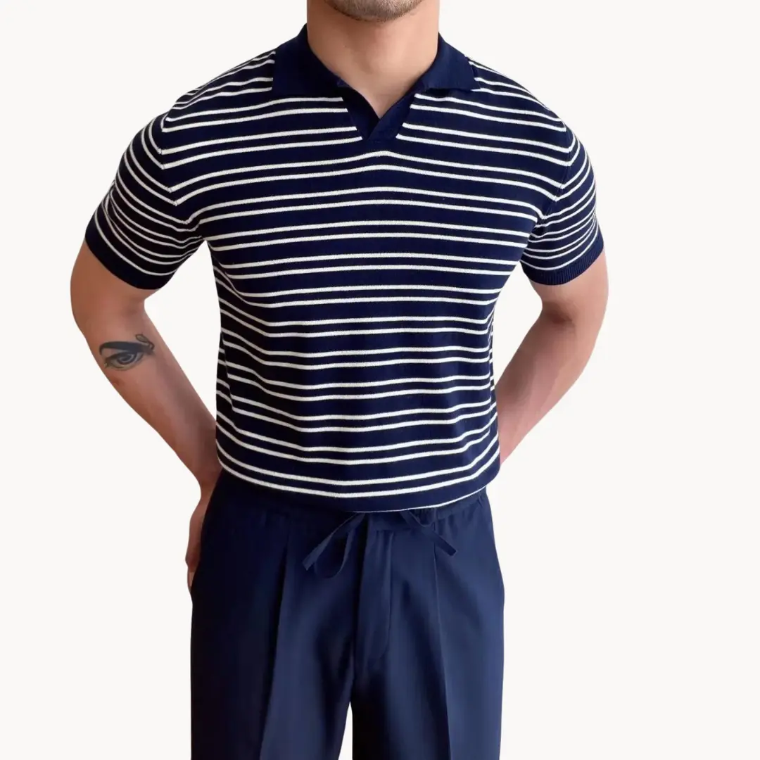 Striped Natale Polo - Polo Shirt CASA LARO
