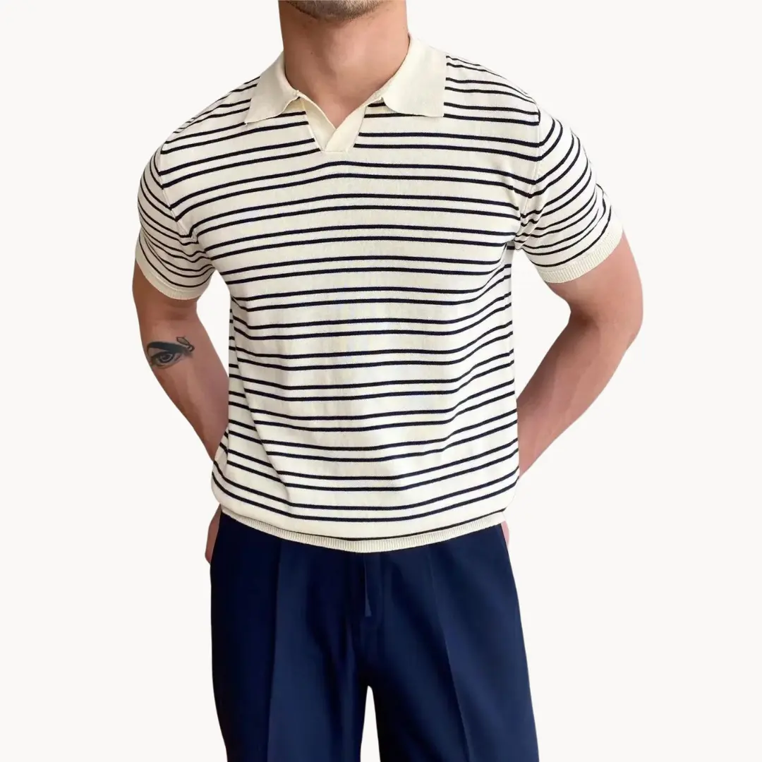 Striped Natale Polo - Polo Shirt CASA LARO