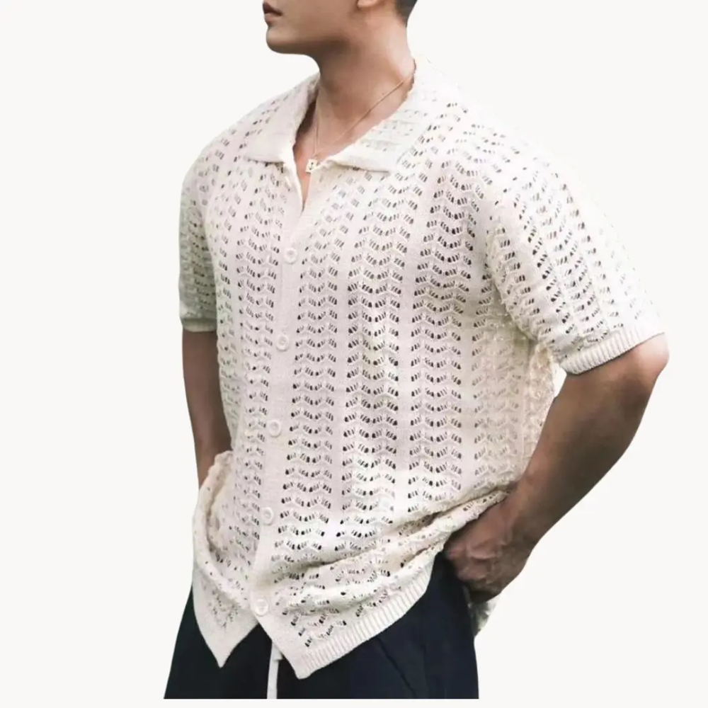Sweater-Knit Polo - Polo Shirt CASA LARO