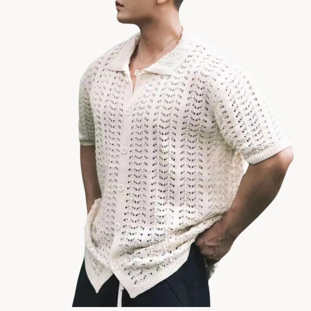 Sweater-Knit Polo - Polo Shirt CASA LARO