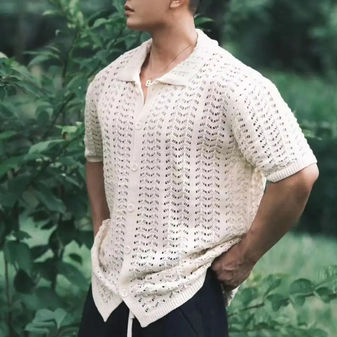 Sweater-Knit Polo - Polo Shirt CASA LARO