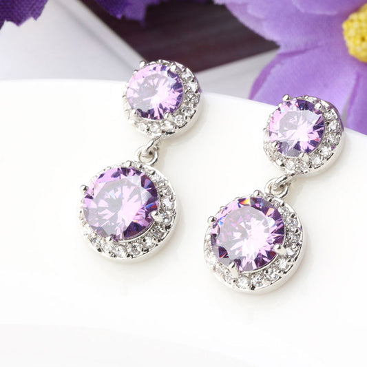 Vintage Two Cities of Love Pave Dangle Earrings Dazzleyesjewelry
