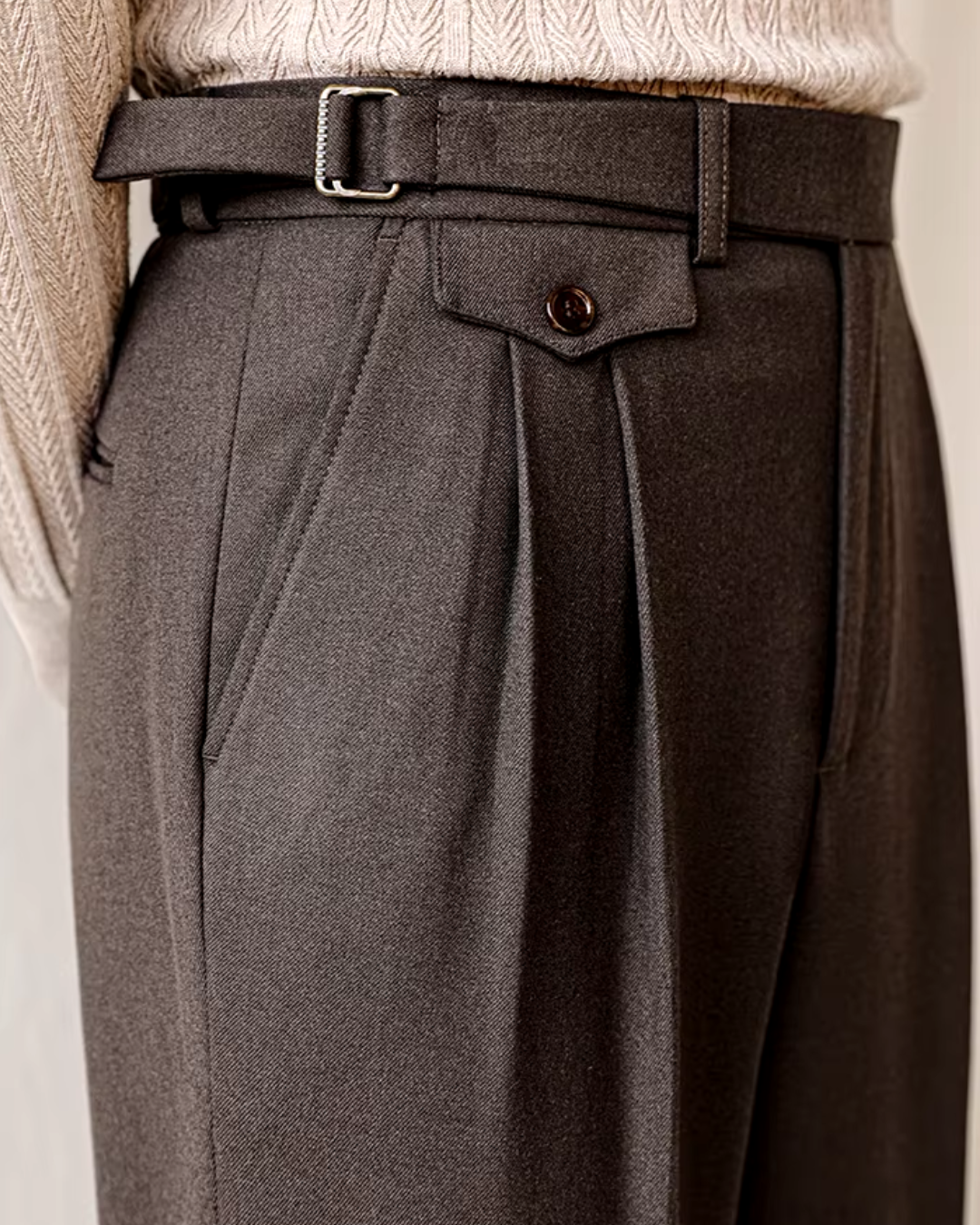 Tailored High-Waist Straight Leg - Trousers CASA LARO MEN