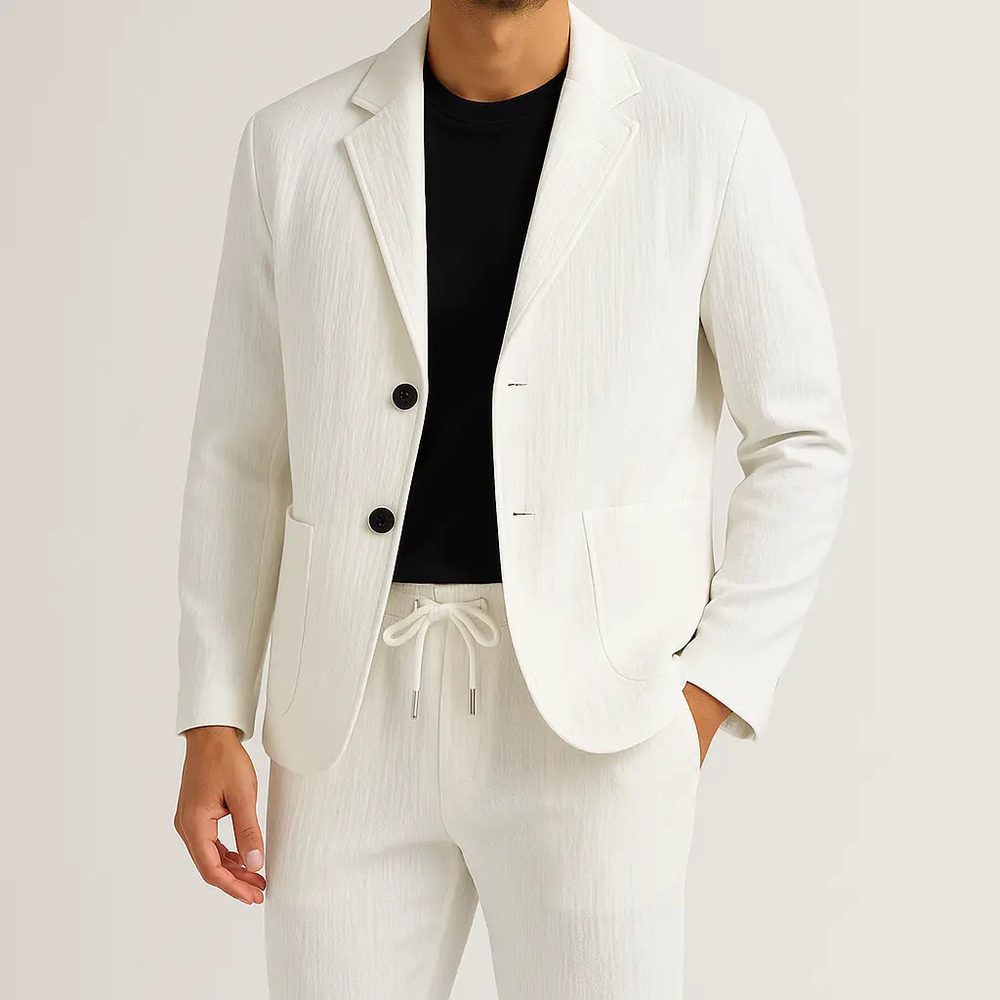 Tailored Linen Blazer Set - Two-Piece Set CASA LARO