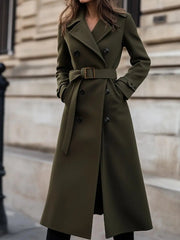 Tailored Olive Green Wool, Classic Winter Style - Wool Coat CASA LARO
