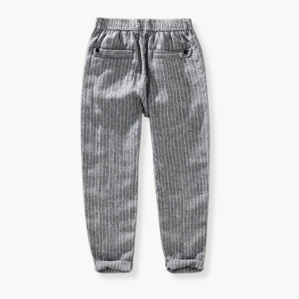 Tailored Striped Linen - Trousers CASA LARO