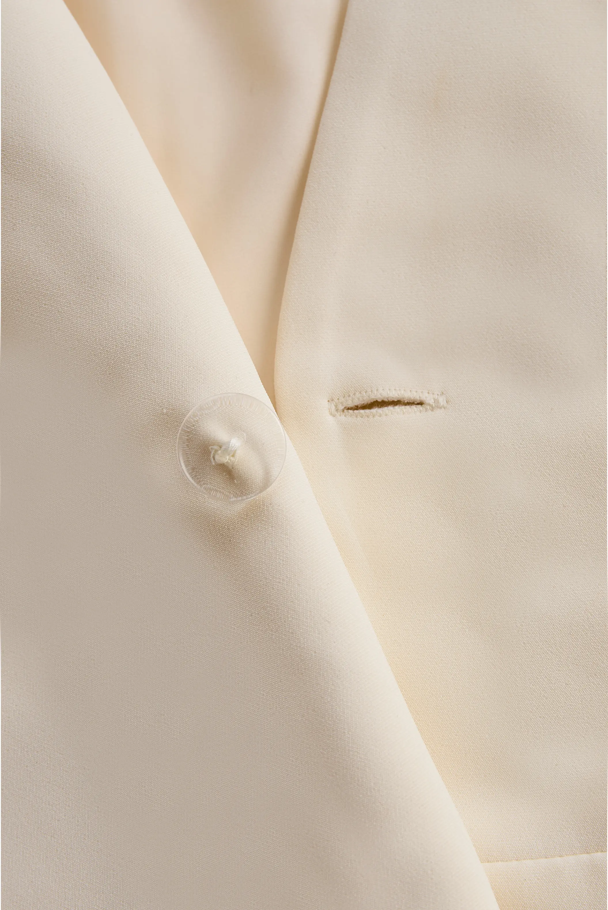 Tailored White Sleeveless Blazer With Gold Trim - Romper CASA LARO