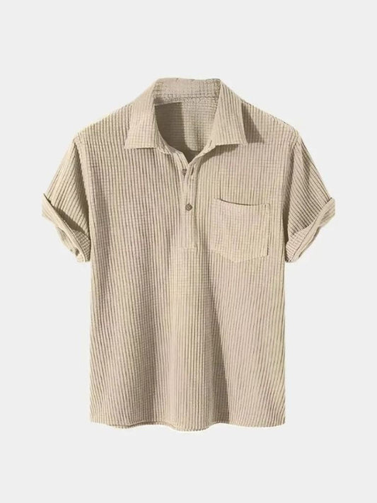 Textured Short Sleeve Shirt - Casa  Laro CASA LARO